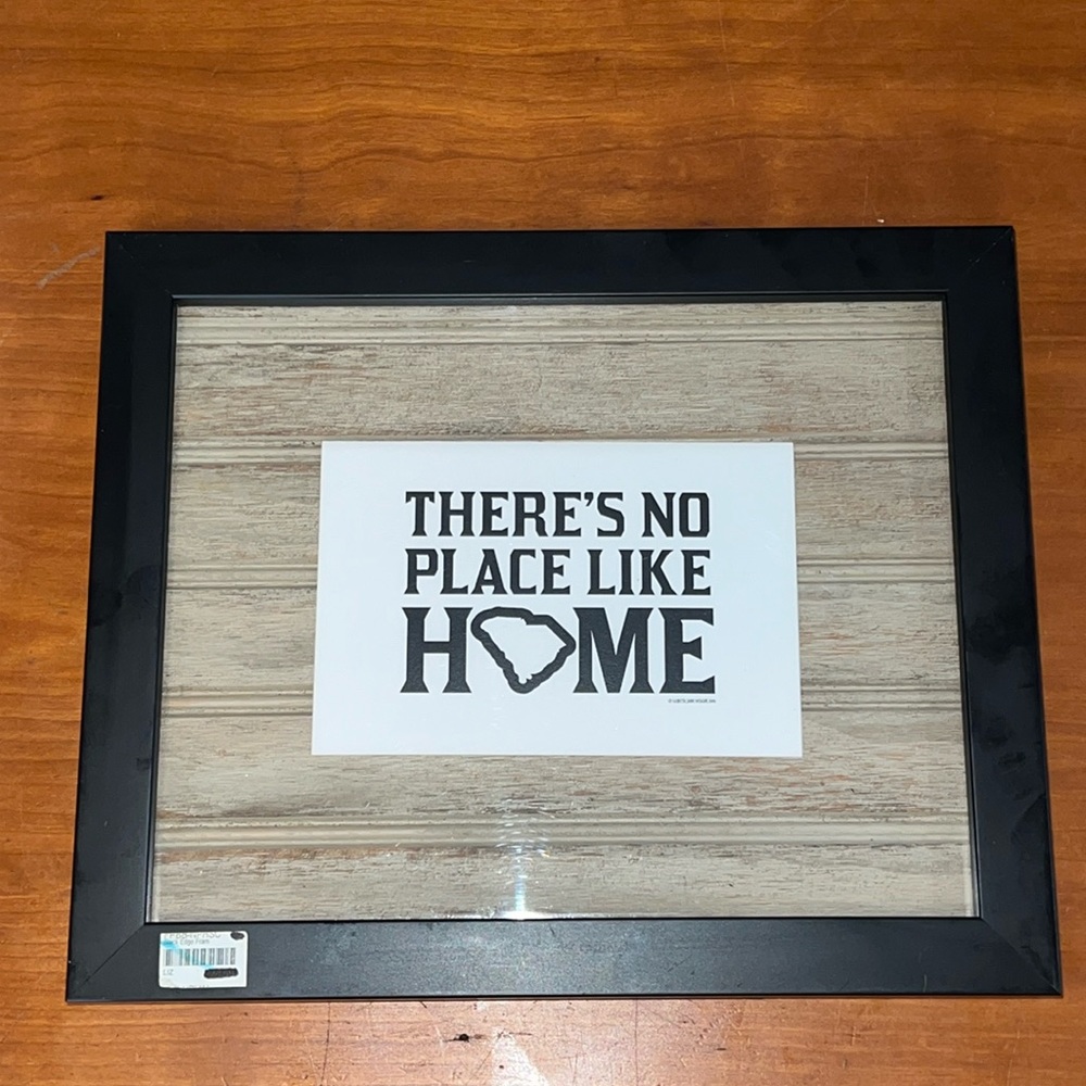 “there’s no place like home-S Carolina” wood framed artwork-NWT